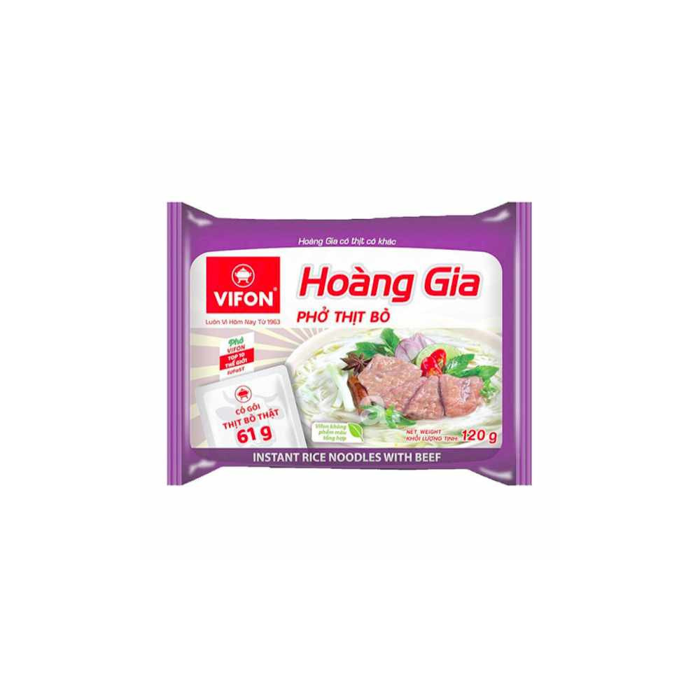 Vifon hoang gia instant rice noodle beef 120g