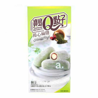Q mochi roll zelený čaj a červené fazole 150 g
