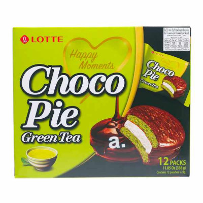 Lotte Choco pie Green tea flavour 336g