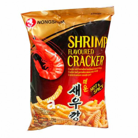 Nongshim krevetové lupínky pálivé 75 g