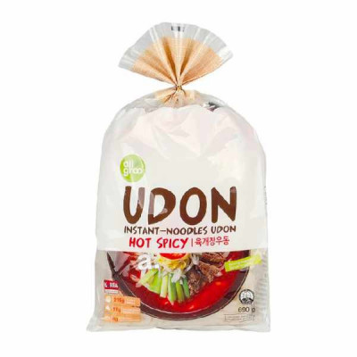 Allgroo instant noodles Udon hot spicy 690g
