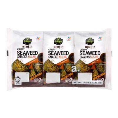Bibigo seaweed snack BBQ 15 g