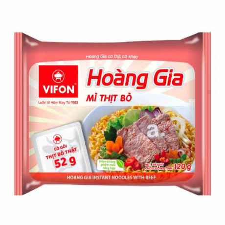 Vifon Hoang gia instantní nudlová polévka Hovězí 120 g