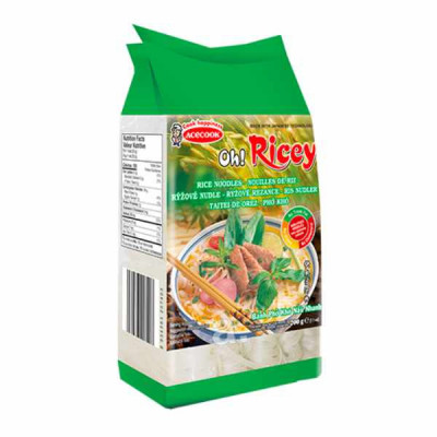Acecook široké rýžové nudle Oh Ricey 200 g