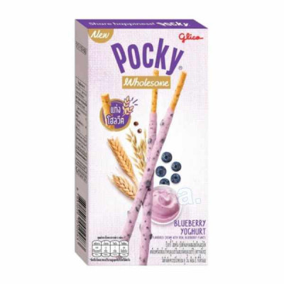 Glico Pocky tyčinky s příchutí borůvkového jogurtu 36g