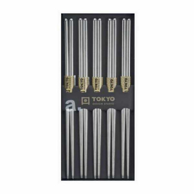 Tokyo design Stainless steel Silver 5 pairs