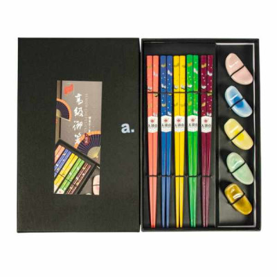 Golden turtle Chopsticks 5 pairs Assorti