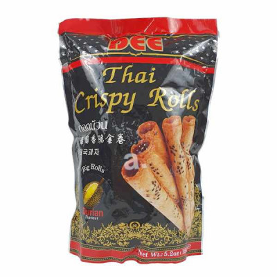 Dee thai Crispy rolls durian flavour 150g