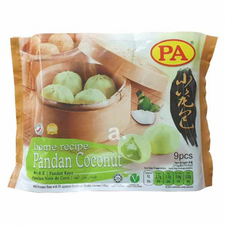 bánh bao mini nhân dừa lá dứa PA 270g